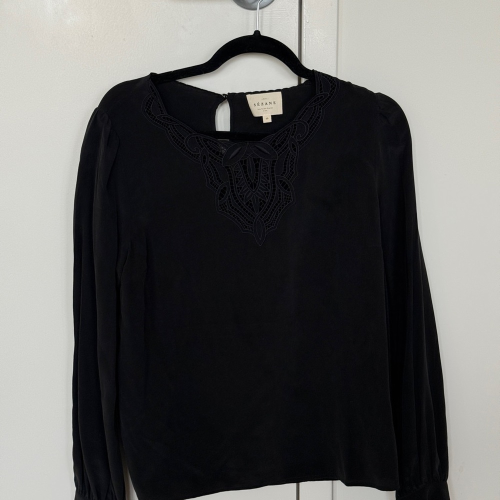 SÉZANE Carlotta Blouse in Black - Picture 4 of 5